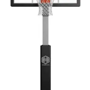 Basketball hoop with clear backboard