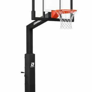 Adjustable outdoor basketball hoop with backboard