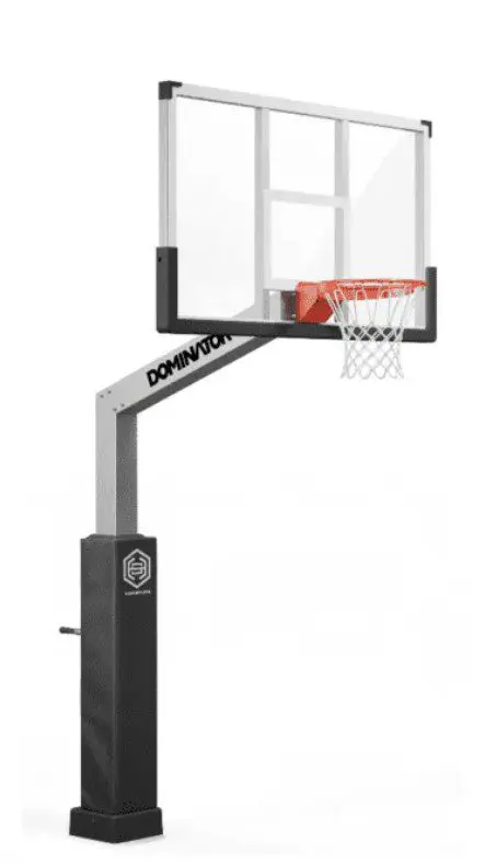 Adjustable freestanding basketball hoop with backboard