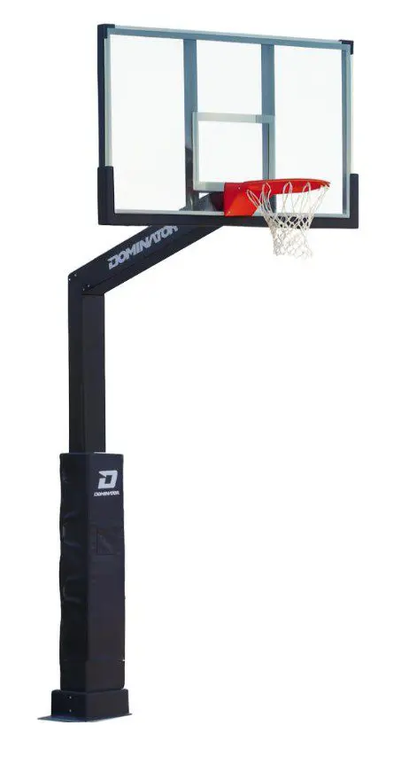 Basketball hoop with glass backboard