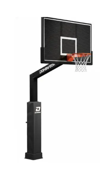 Adjustable basketball hoop with padded pole