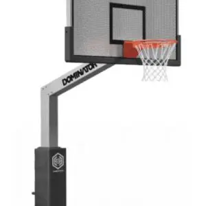 Basketball hoop with backboard and net