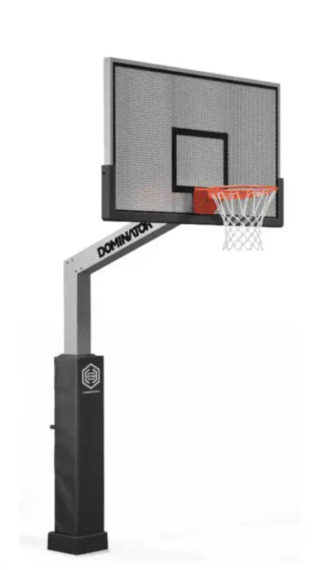 Basketball hoop with backboard and net