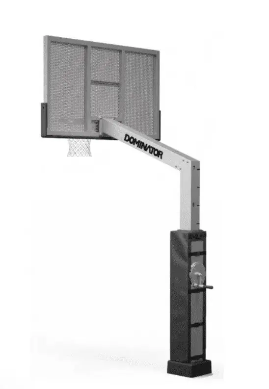 Adjustable Dominator basketball hoop with backboard