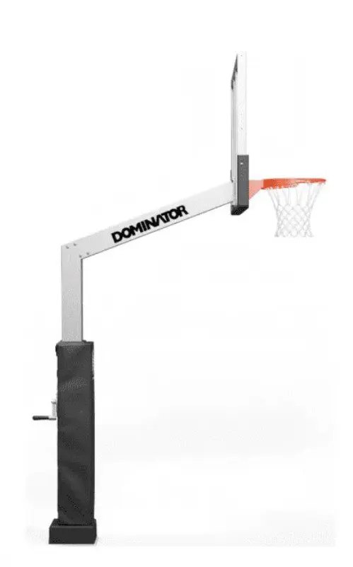 Freestanding basketball hoop with padded pole