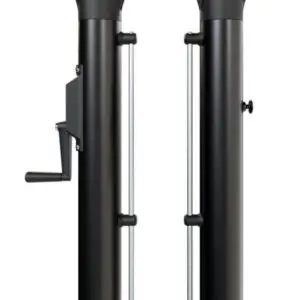 Black patio umbrella crank poles