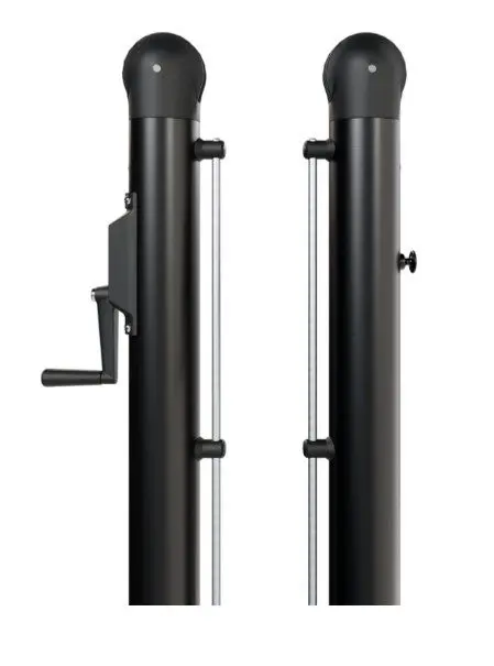 Black patio umbrella crank poles