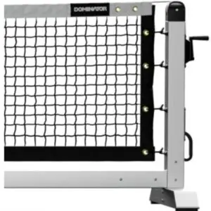 Volleyball net and post with tension crank