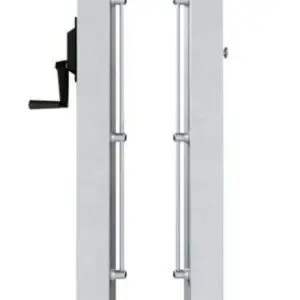 Pair of silver adjustable trailer jack posts