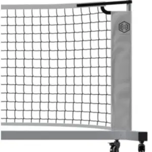 Portable sports net post with caster wheels