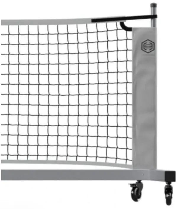 Portable sports net post with caster wheels