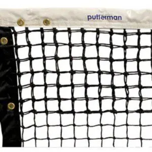 Close-up of black net with white top